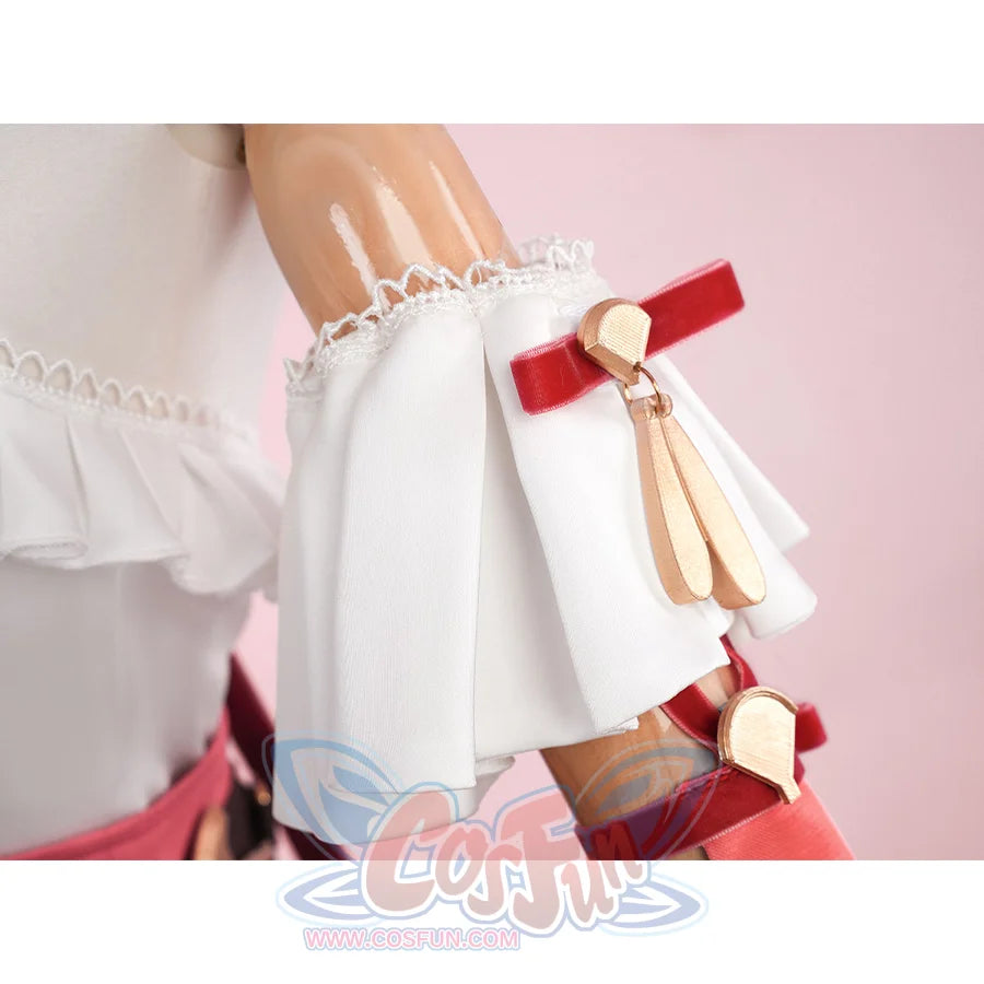 Zenless Zone Zero Ye Shunguang Touch of Dawnlight cosplay sleeve cuff traces delicate lace trim.