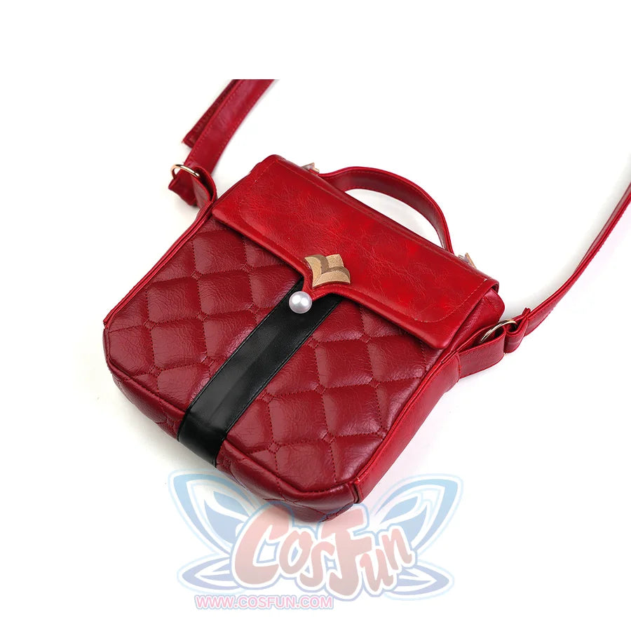 Zenless Zone Zero Ye Shunguang Touch of Dawnlight cosplay crossbody bag anchors a gold-tone accent.
