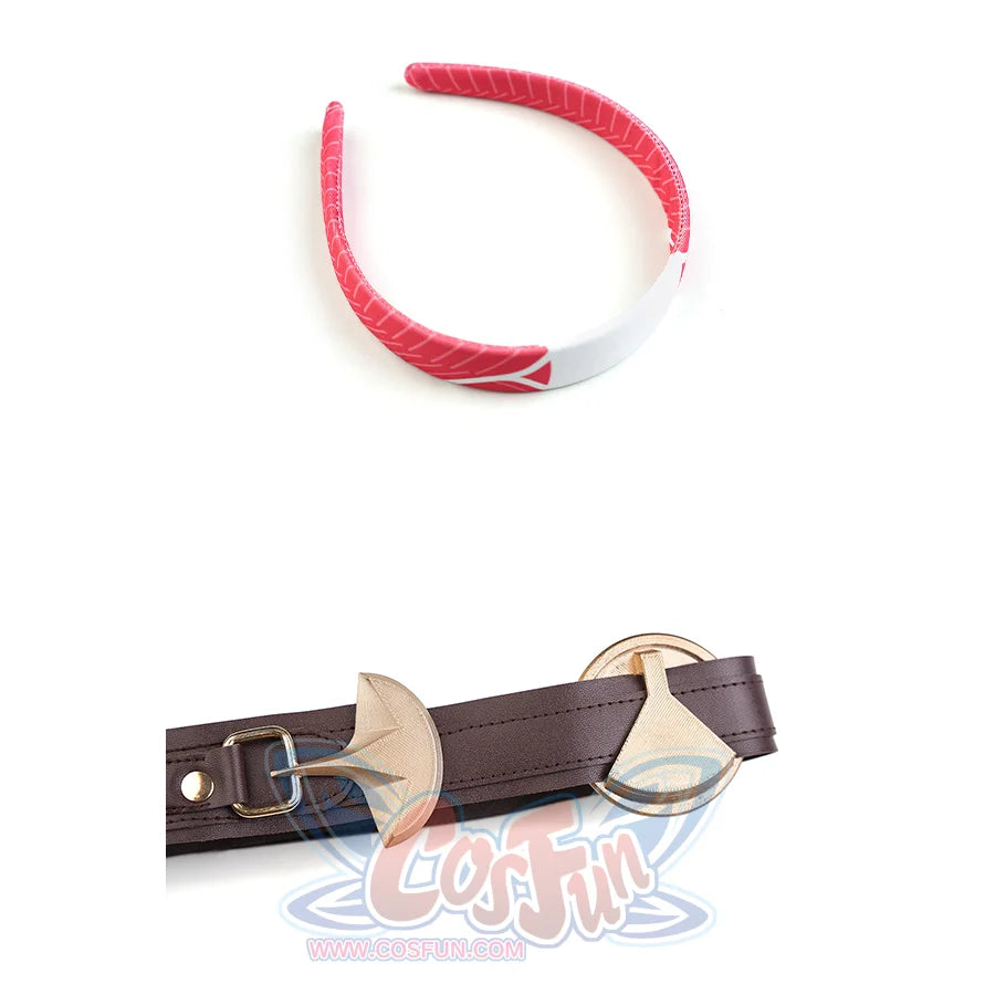 Zenless Zone Zero Ye Shunguang Touch of Dawnlight cosplay headband pairs a pink textured band.
