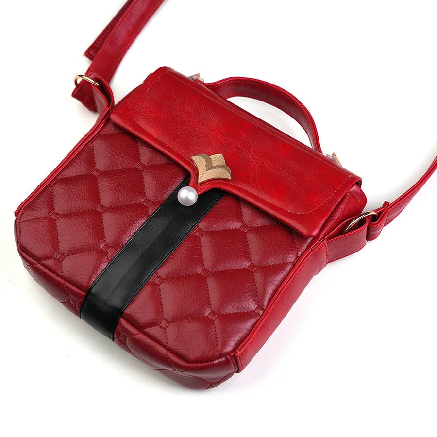 Zenless Zone Zero Yeshuangguang Touch of Dawnligh cosplay bag centers an ornate gold closure anchored by a pearl accent.