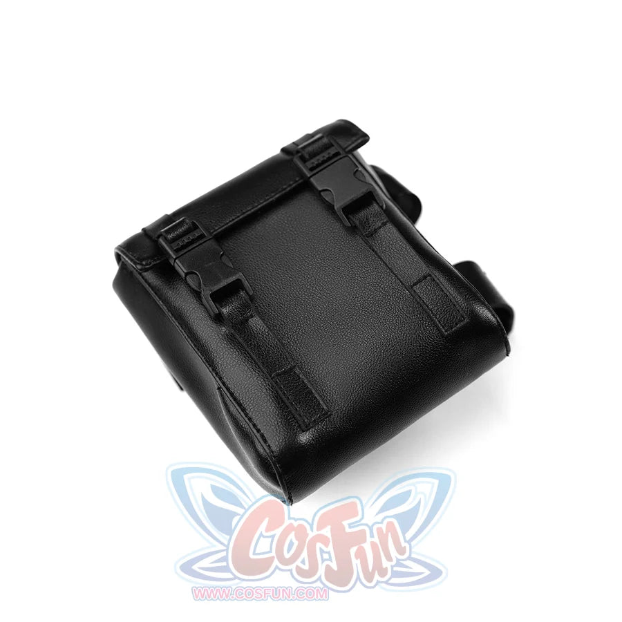 Zoey Cosplay Costume, black PU leather arm bag with two buckle.