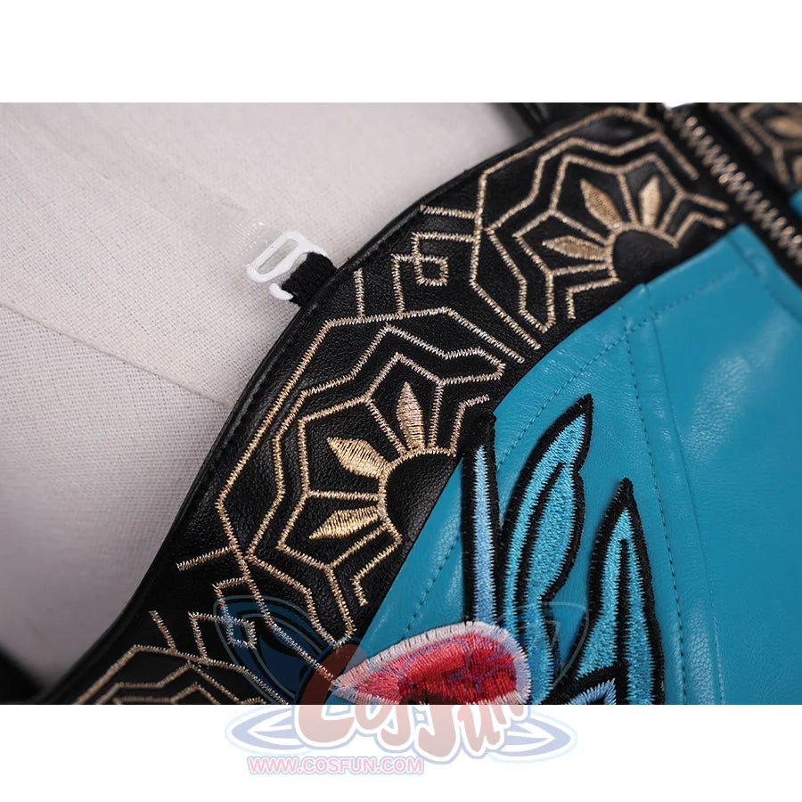 Zoey Cosplay Costume, a decorative black border with intricate patterns along the upper edge.