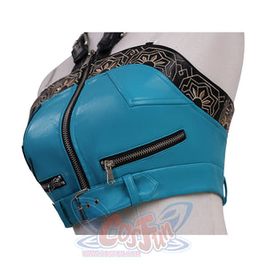 Zoey Cosplay Costume, a small belt at the bottom complete the edgy.