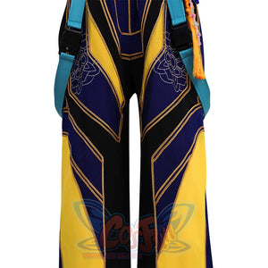 Zoey Cosplay Costume, the pants also have floral patterns on both sides.