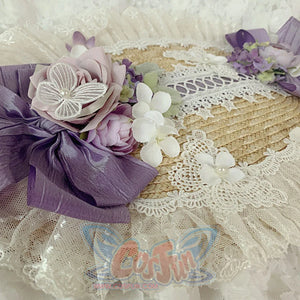 Elegant and Classic Lolita Flowers Straw Hat - cosfun
