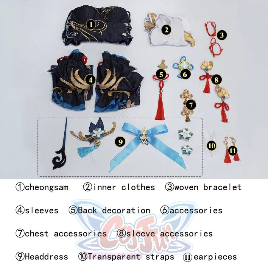 Genshin Impact Shenhe Cosplay Costume C08797 A Costumes