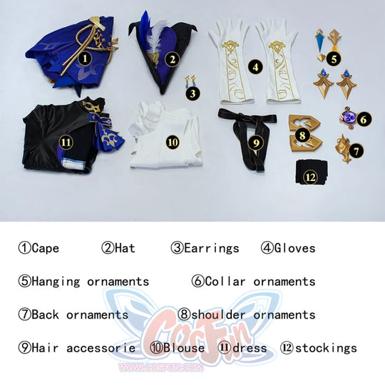 Genshin Impact Clorinde Cosplay Costume C08634 Aa Costumes