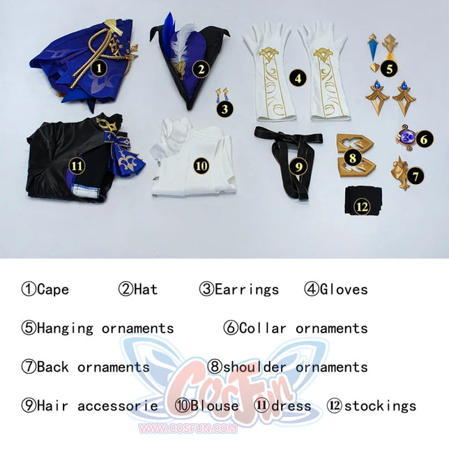Genshin Impact Clorinde Cosplay Costume C08634 Aa Costumes