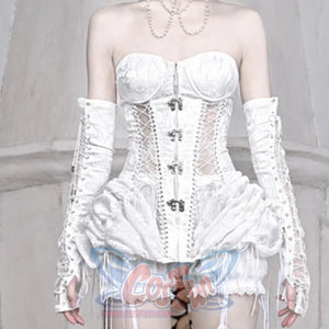 Alice Gothic Embossment Lace-Up Oversleeve