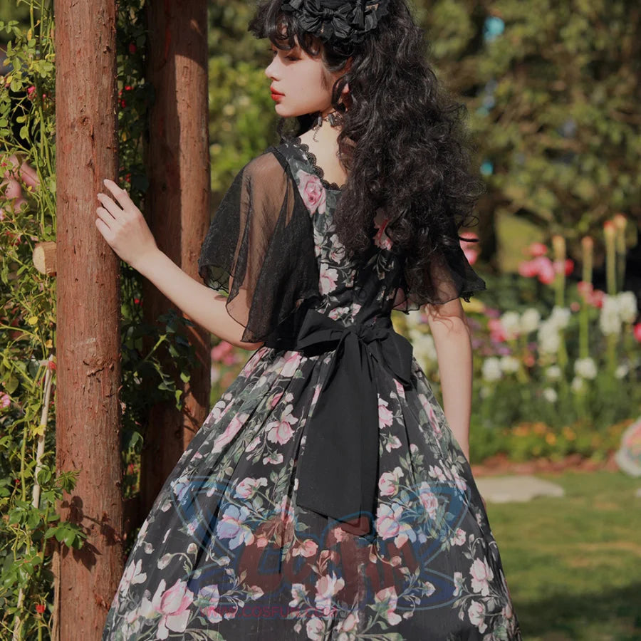 Rose of French Elegant Summer Lolita Short-sleeved Dress