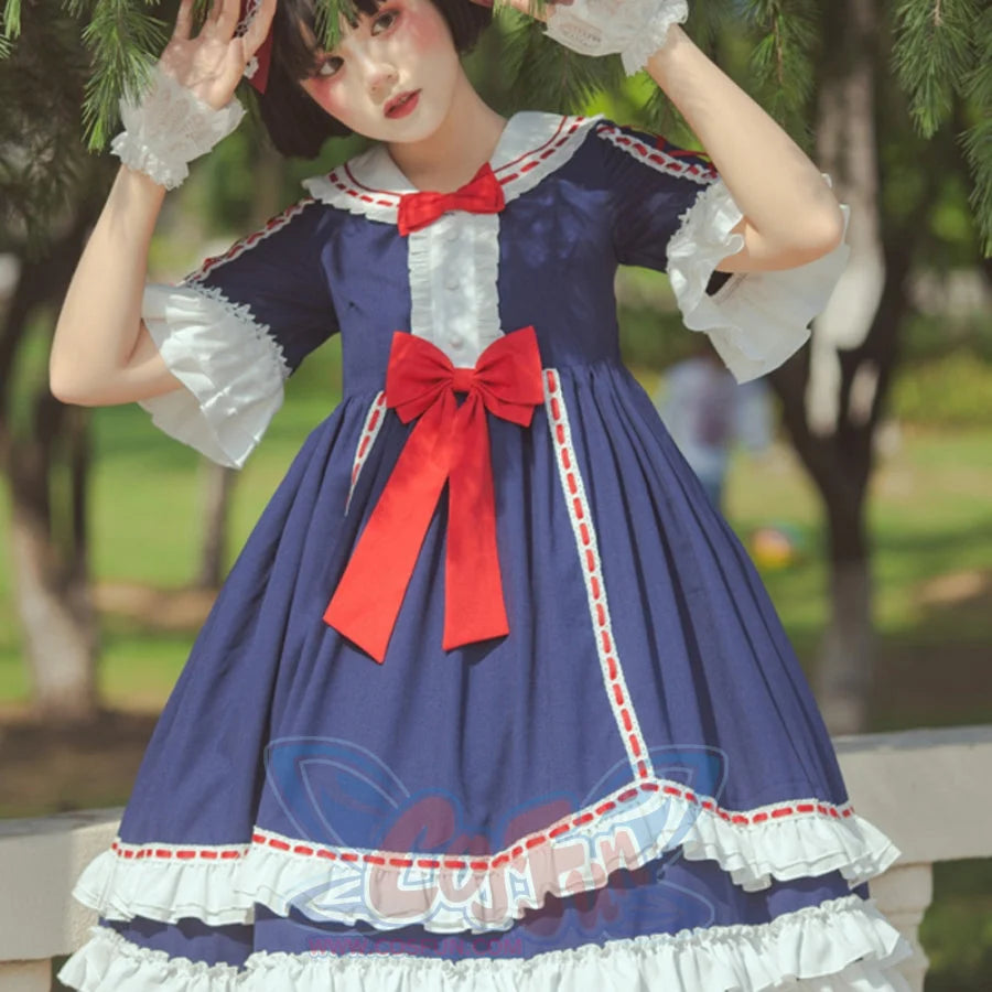 Royal Gorgeous High Waist Lolita Short Sleeve Dress