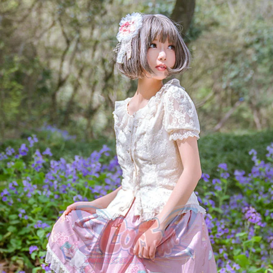 The Poem of Roses Elegant Lolita Short Sleeve Shirt - cosfun