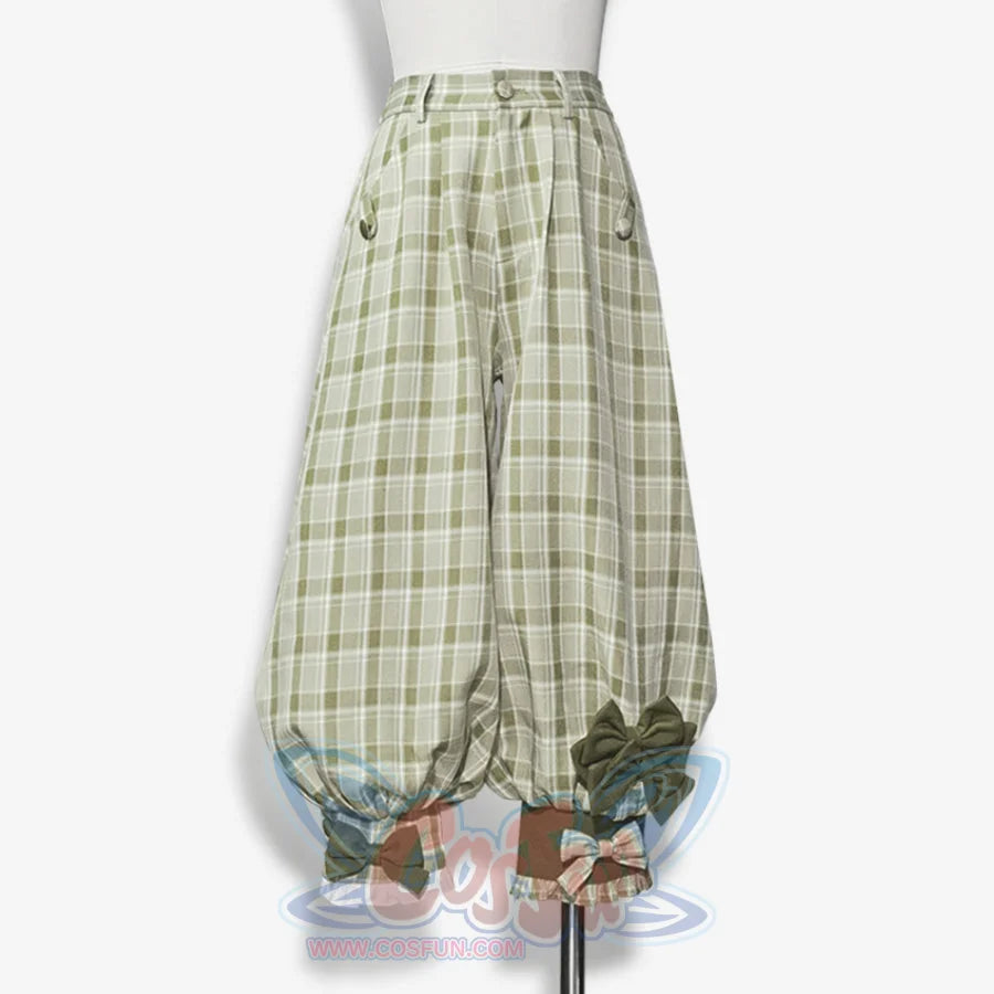 PRE-SALE Original Vintage Spring Autumn Lovely and Cool Vest Sets Plaid Pants / S