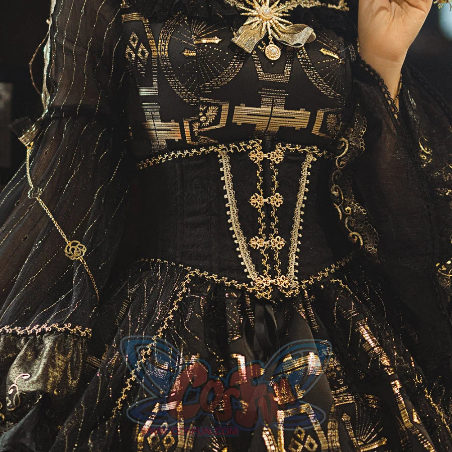 Classic Lolita Slim Lace Corset Black / S