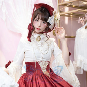 Elizabeth Elegant and Vintage Lolita Long Sleeve Shirt - cosfun