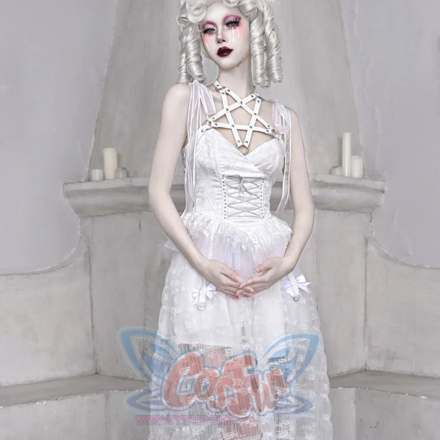 Alice White Gothic Lace High Waist Slip Dress