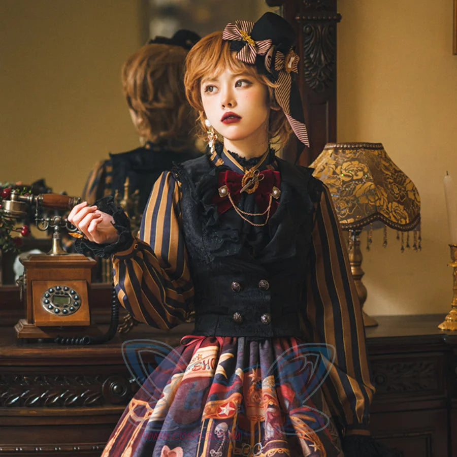 Vintage Slim Lolita Double-breasted Vest - cosfun