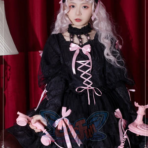 Sweet and Cool Gothic Lolita Slip Dress and Long-sleeved Dress S22810 - cosfun