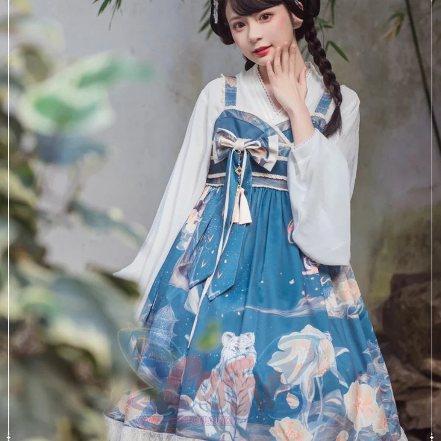 Chinese Style High Waist Lolita Jumper Skirt