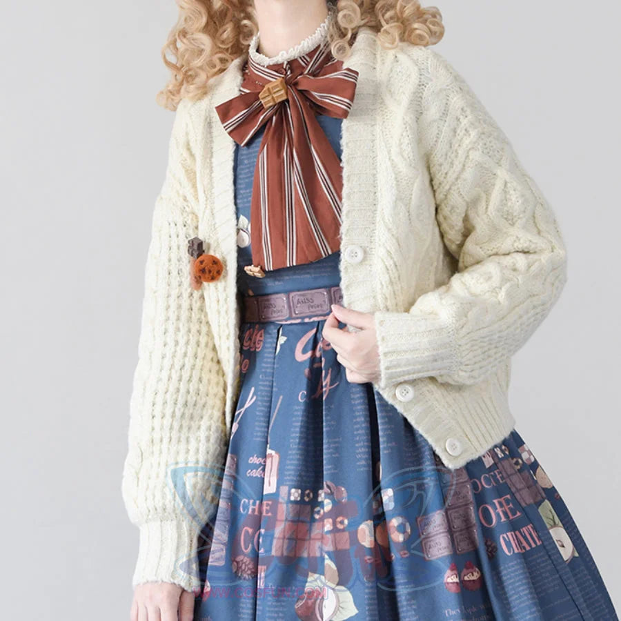 Winter Loose Lolita Knitted Sweater Coat - cosfun