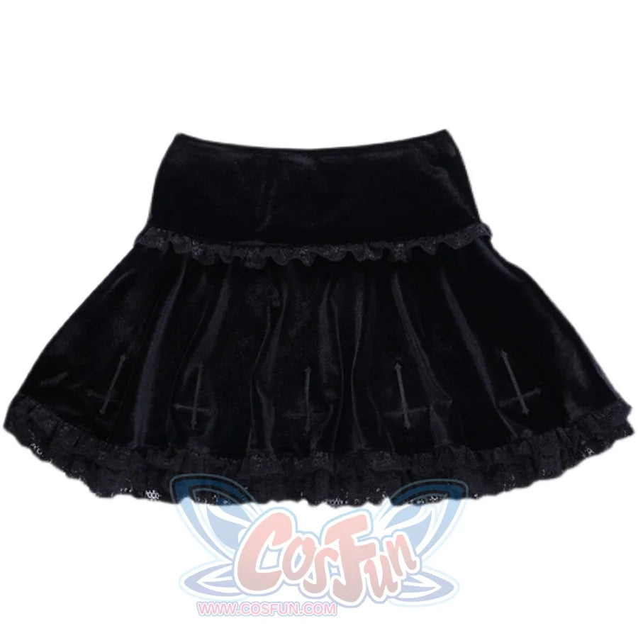 Punk Lace High Waist Slim Short Skirt