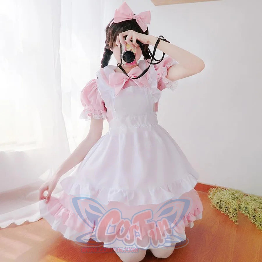 Alice In Wonderland Coffee Maid Lolita Dress Mp006083 Pink / M