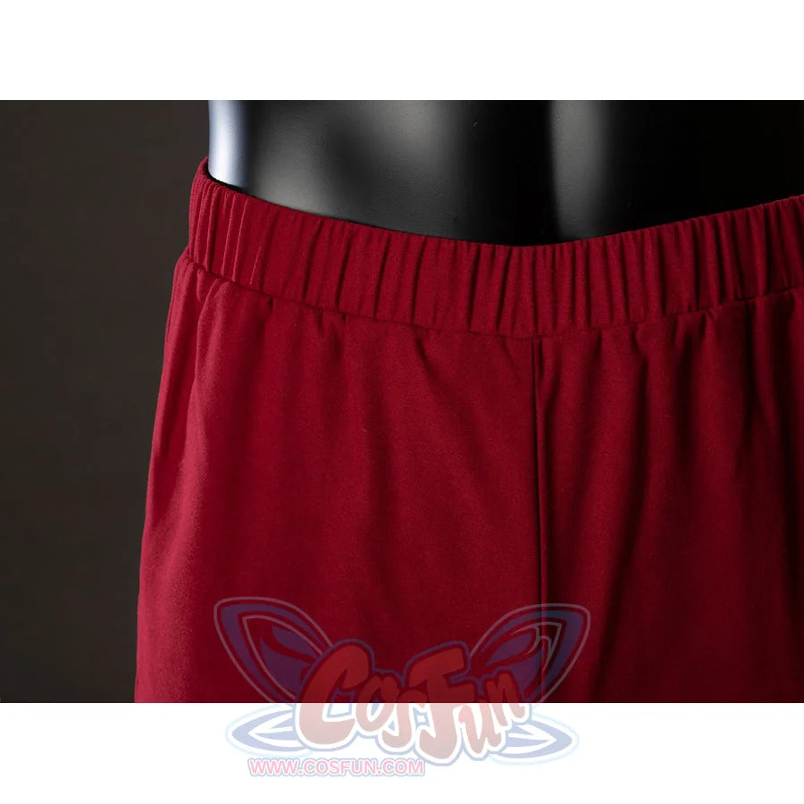 Anakin Skywalker cosplay costume pants waistband gathers red fabric with a flexible elastic top.
