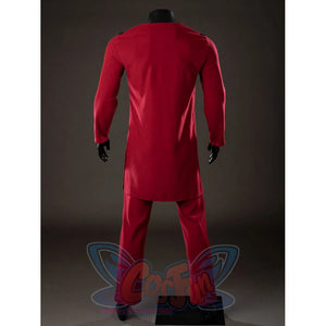 Anakin Skywalker cosplay costume back view keeps the red undershirt and pants clean under layered pieces.
