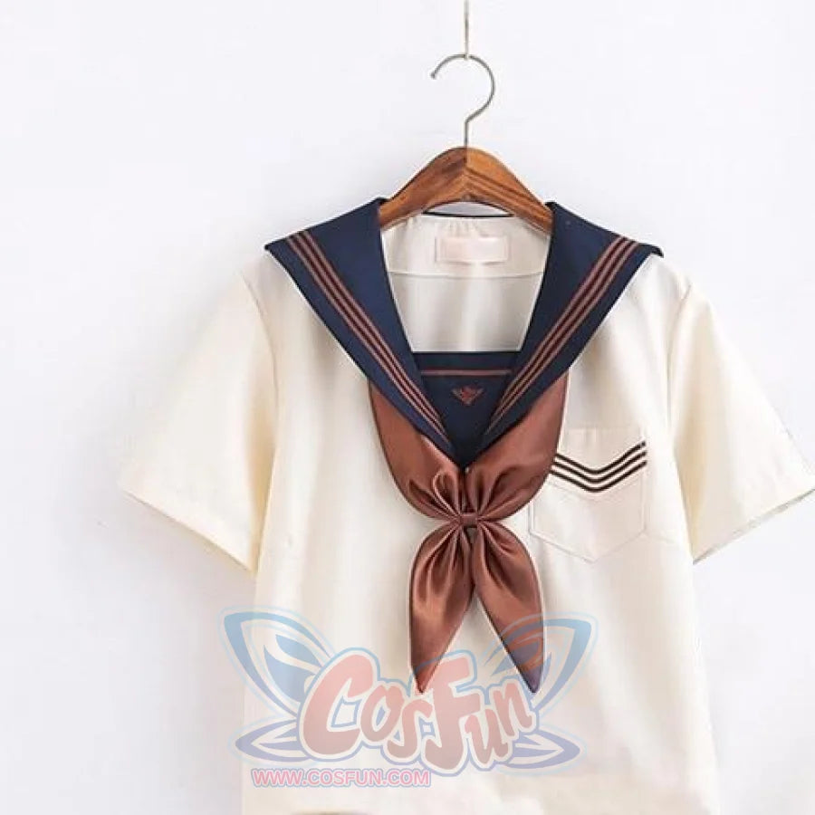 Anime Sailor Suit JSK School Uniform CLT6112 Short - sleeved Top / S School Uniform