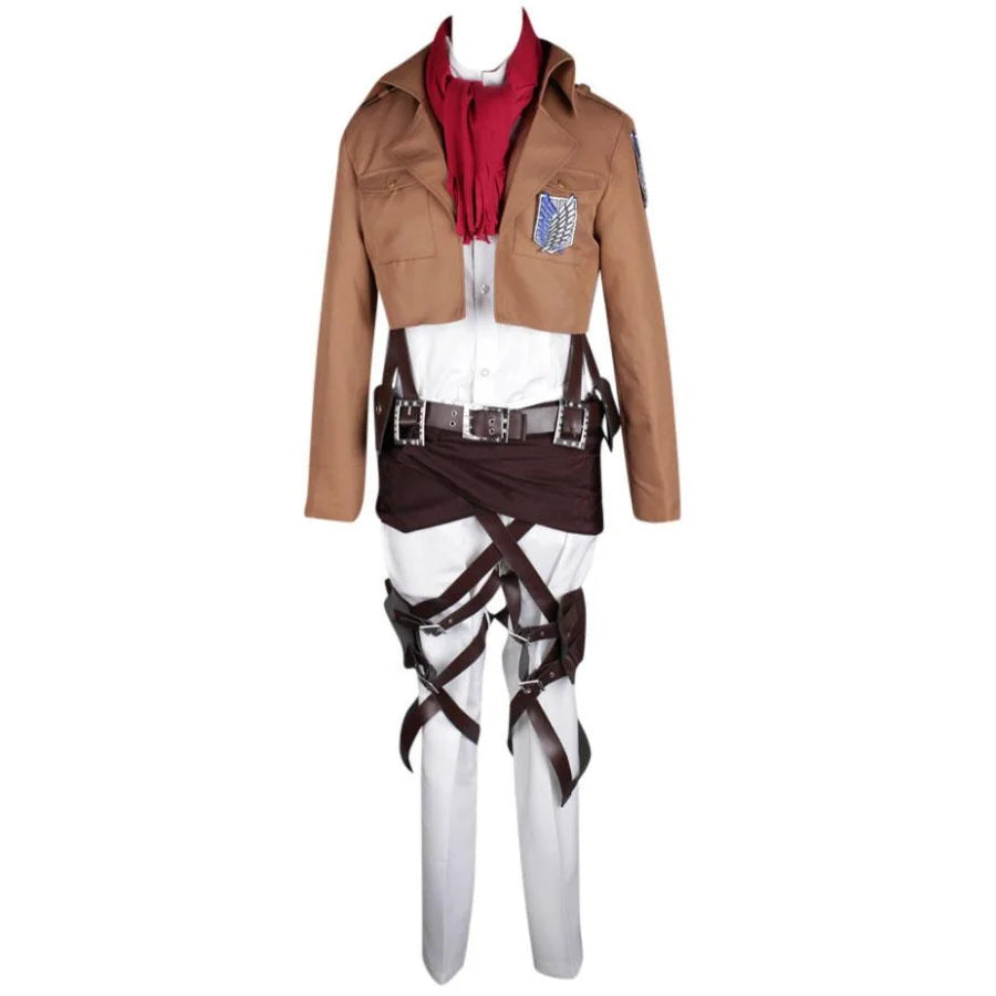 Attack On Titan Shingeki No Kyojin Mikasa Ackermann Recon Corps Cosplay Costume Mp001140 Male / Xxs