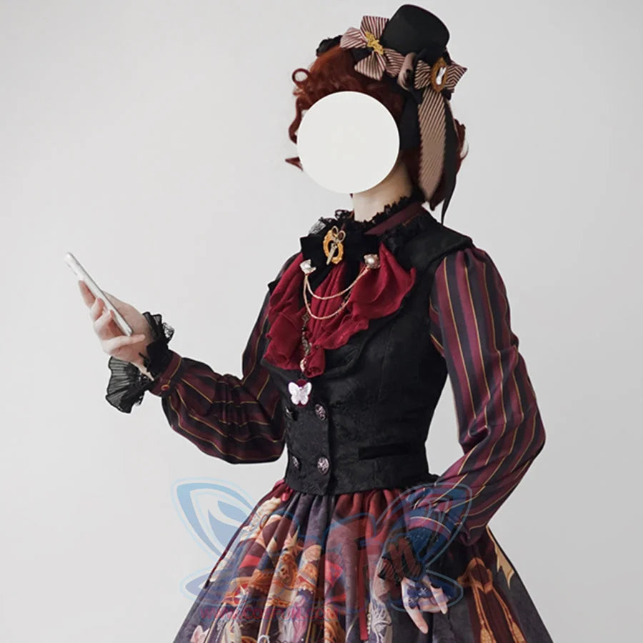 Vintage Slim Lolita Double-breasted Vest - cosfun