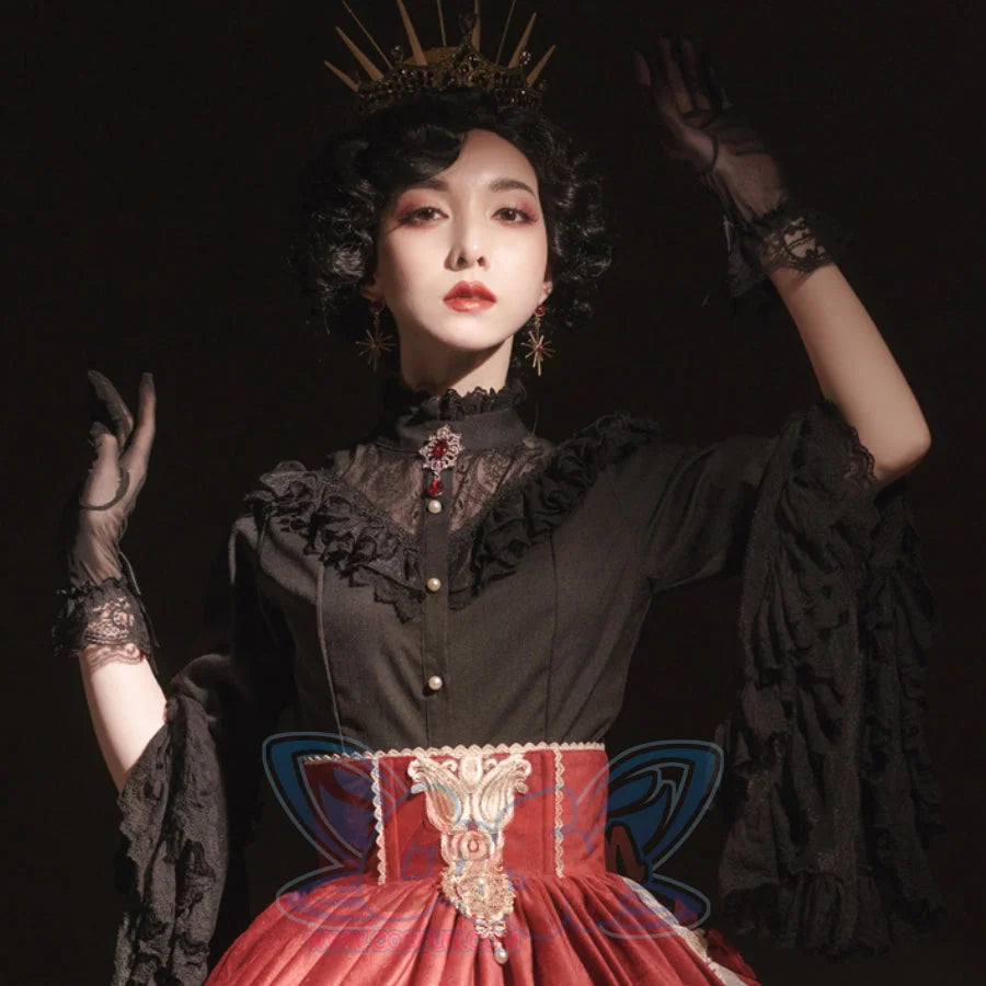 Elizabeth Elegant and Vintage Lolita Long Sleeve Shirt - cosfun