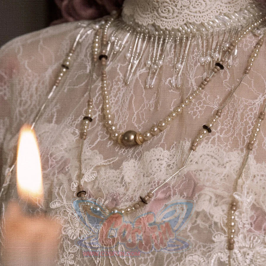 Rococo Duchess Vintage Lace Short Capelet Top Cape