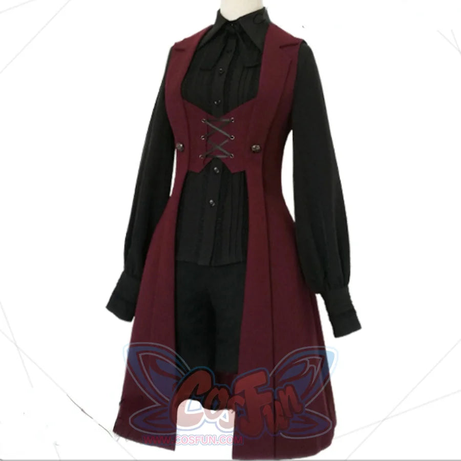 PRE-SALE Medieval Retro Dark Handsome Lolita Long Vest - cosfun