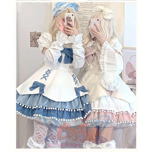 Winter Woolen Bow Sweet and Lovely Lolita Dress - cosfun
