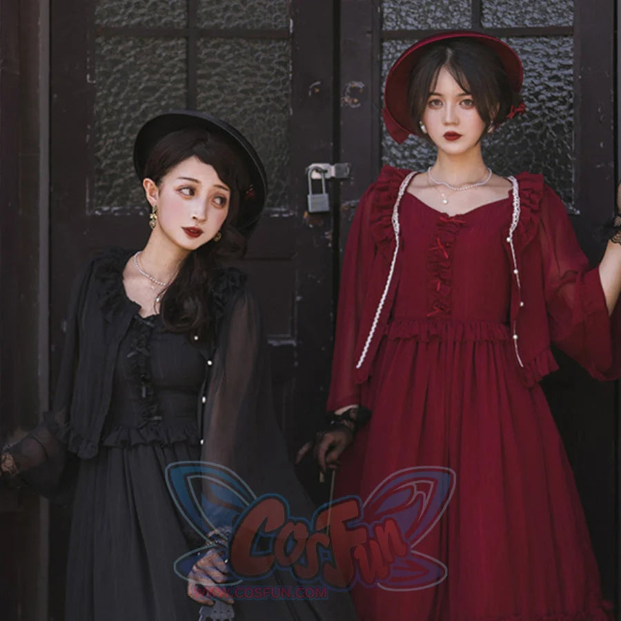 Elegant Lolita Lace Long Sleeve Sunscreen Shirt - cosfun