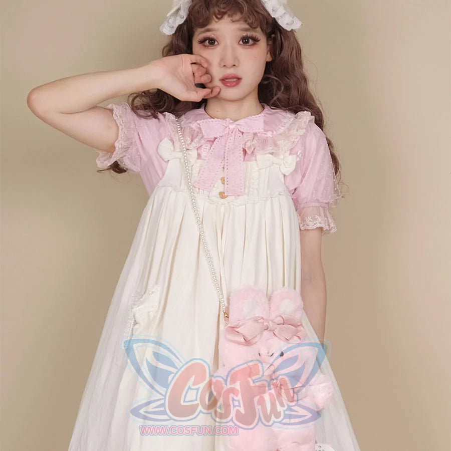 Lovely Lolita Woolen Rabbit Cake Crossbody Bag