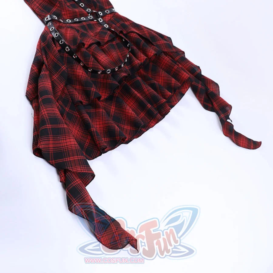 Sweet And Cool Irregular Slim Plaid Dress S22929