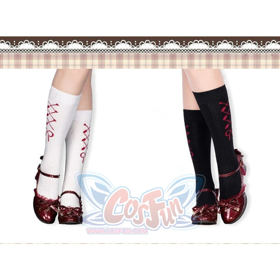Lovely Bow Versatile Bear Lolita Calf Socks