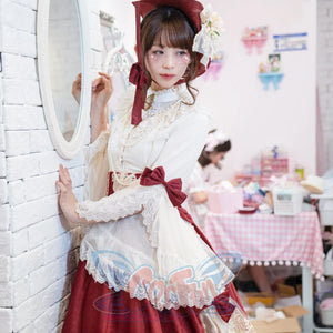 Elizabeth Elegant and Vintage Lolita Long Sleeve Shirt - cosfun