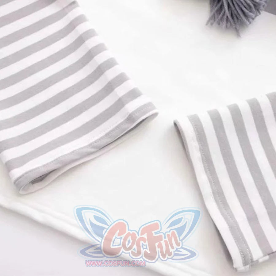 Baby Letter Cartoon Print Stripe Tassels Drawstring False Two-Piece Hoodie J30035 Sweatshirt