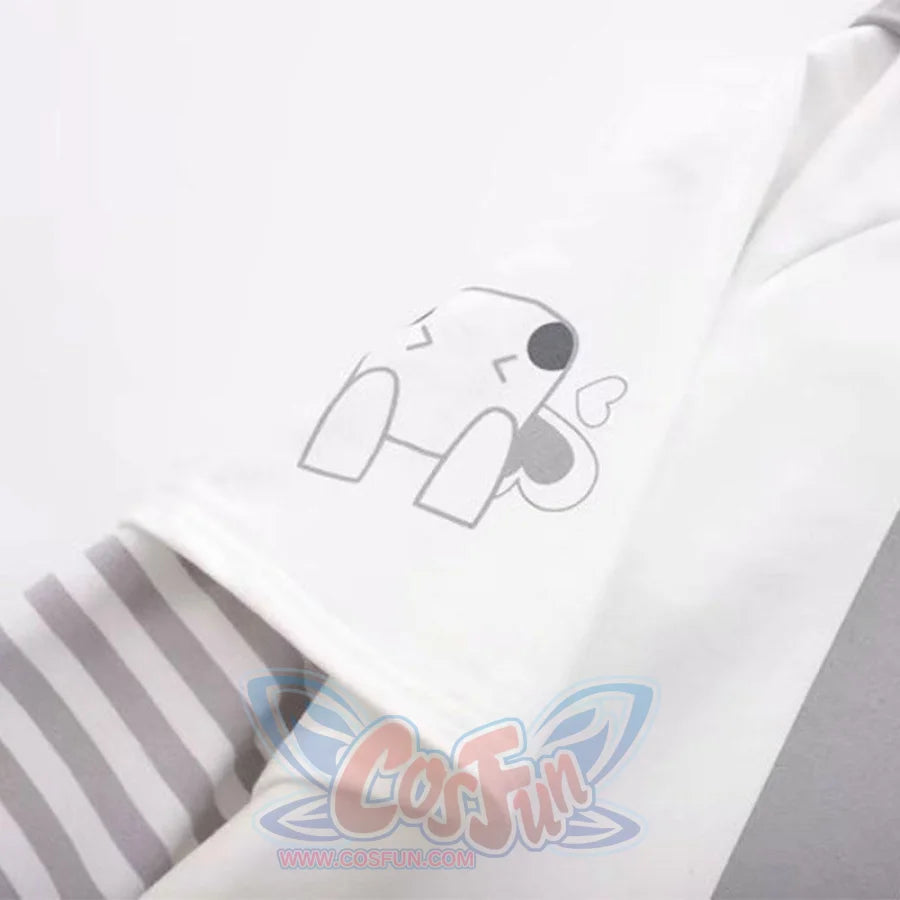 Baby Letter Cartoon Print Stripe Tassels Drawstring False Two-Piece Hoodie J30035 Sweatshirt