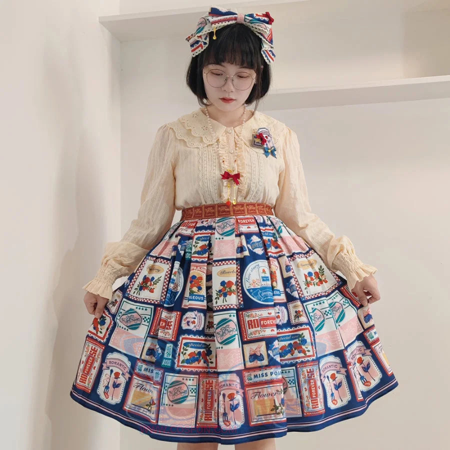 American Style Vintage Daily Lolita Skirt - cosfun