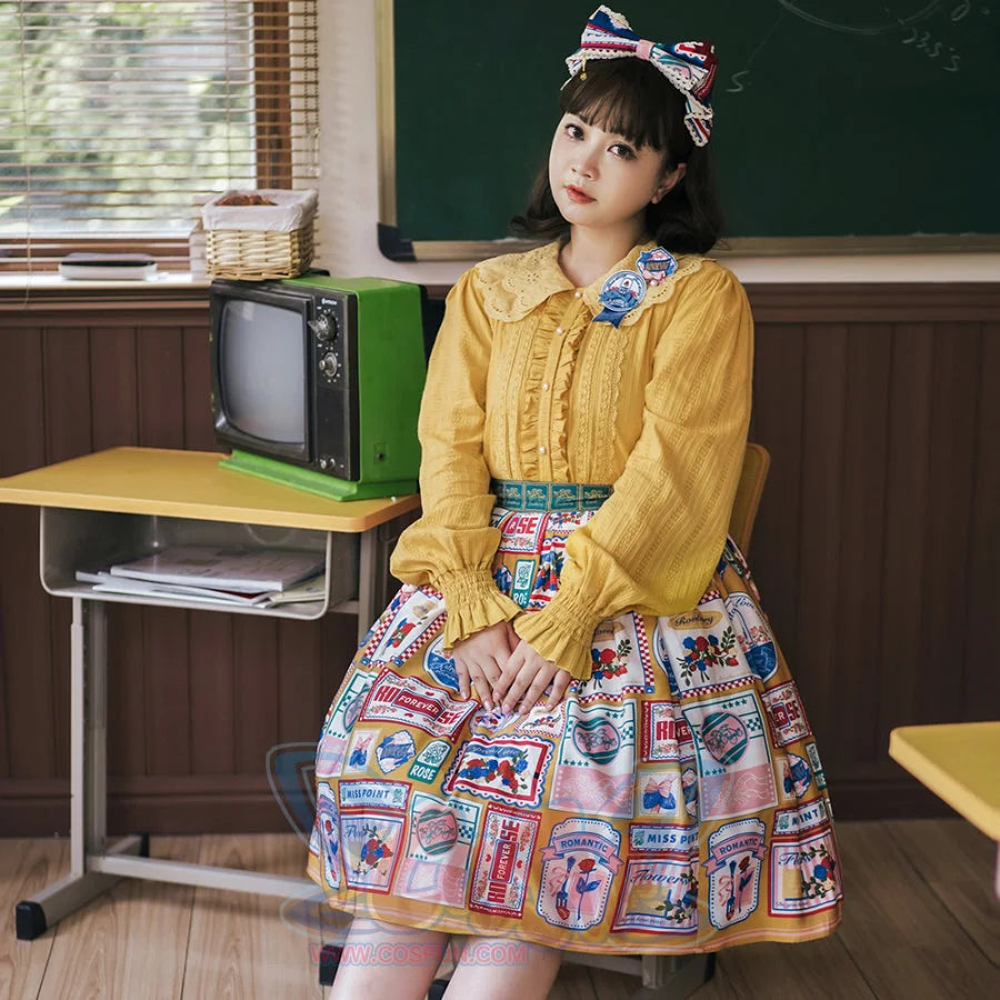 American Style Vintage Daily Lolita Skirt - cosfun