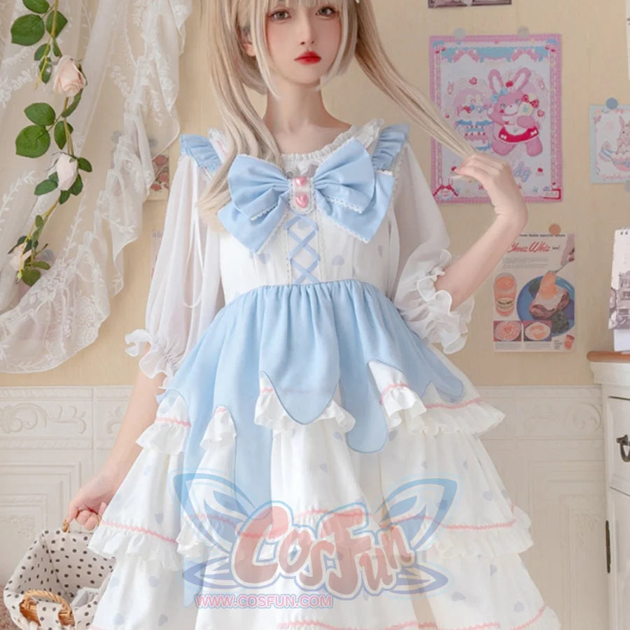Daily Sweet and Lovely Lolita Three-layered Jumper Skirt S22805 - cosfun