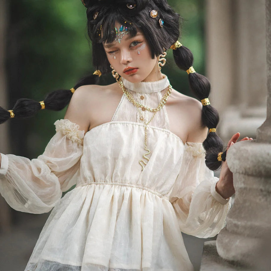 Egypt Style Lolita Thin Neck Shirt - cosfun