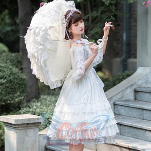 Elegant Lolita High Waist Jumper Skirt - cosfun