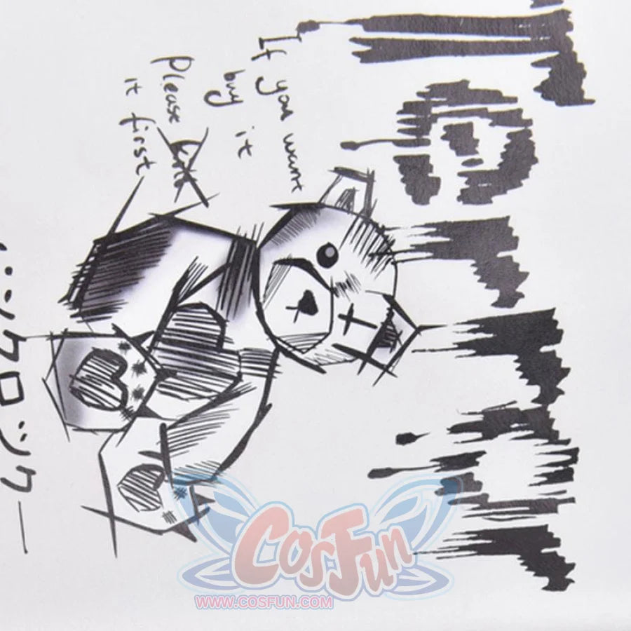 Bear Print Zipper Hollow Out Sleeves Crop Top Hoodie J30030 Sweatshirt