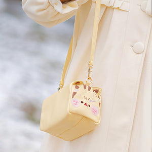 Lovely and Simple Toast Cat Crossbody Bag
