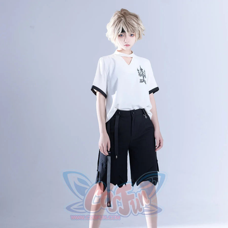 Vintage Gothic Straight Irregular Slim Shorts S22483